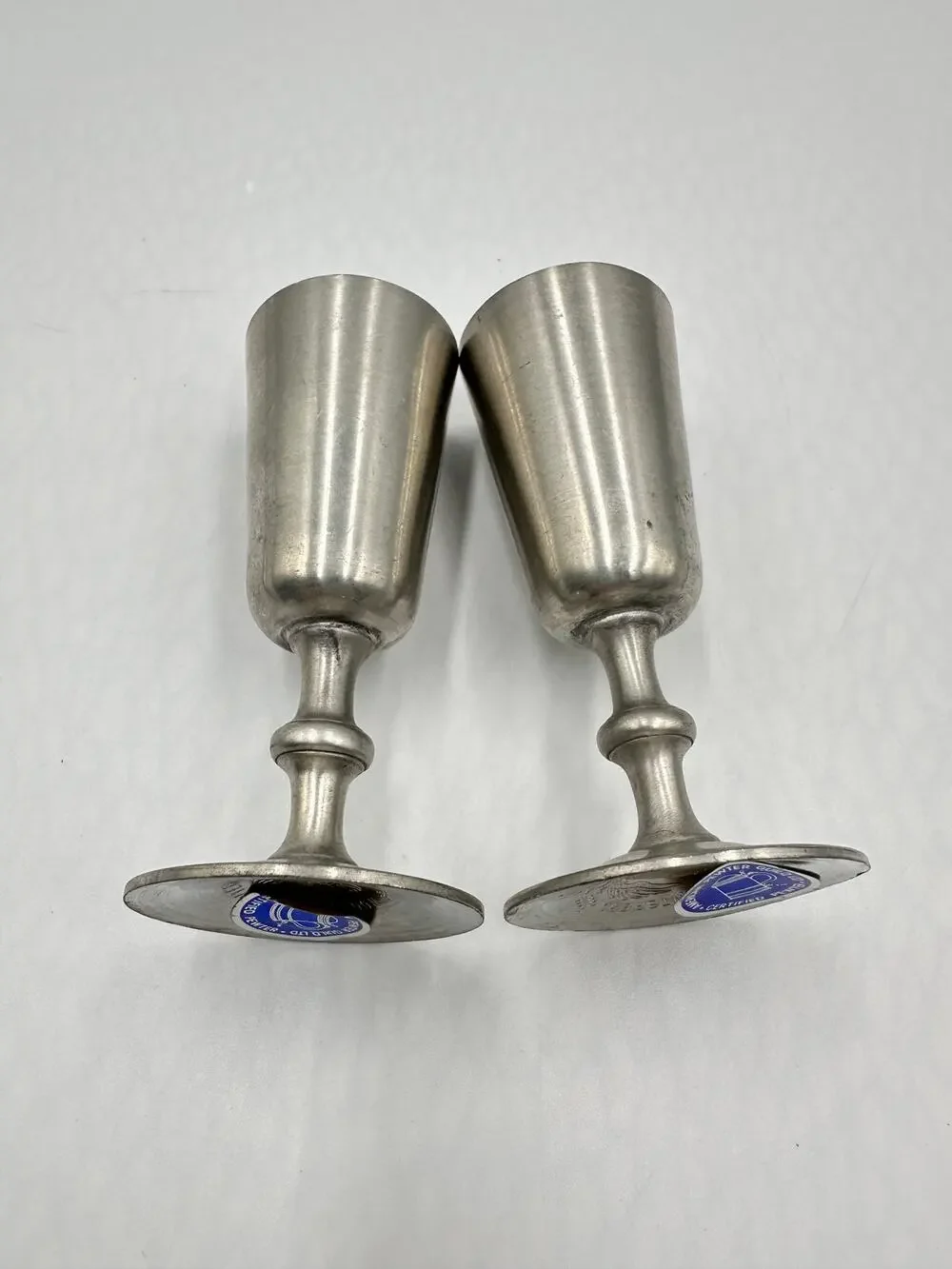 Woodbury Pewter Aperitif Liqueur Cordial Shot Stemmed Glasses